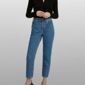 Everlane Cheeky Straight Crop Jean - Classic Blue